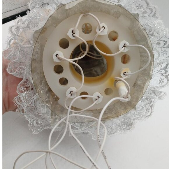 Illuminated Angel Christmas Tree Topper With Silver Gown & Lights - Picture 5 of 8